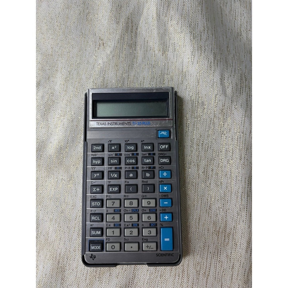 Texas Instruments TI-35 PLUS scientific calculator.